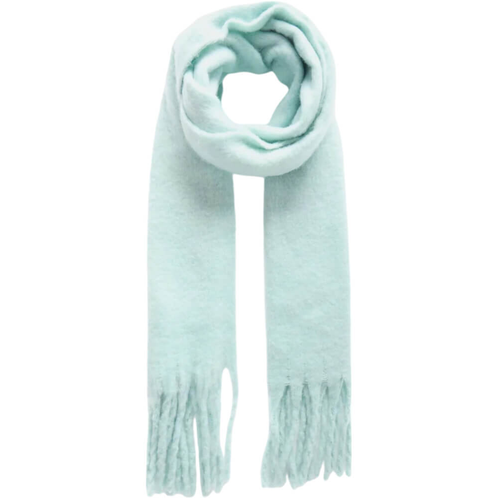 Mint Velvet Green Wide Tassel Scarf